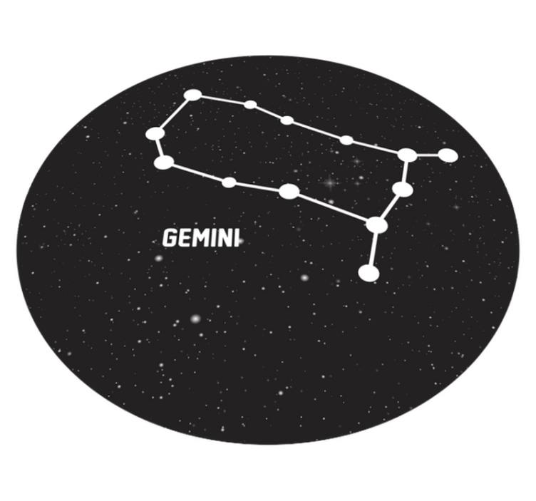 Gemini Constellation star vinyl rug - TenStickers