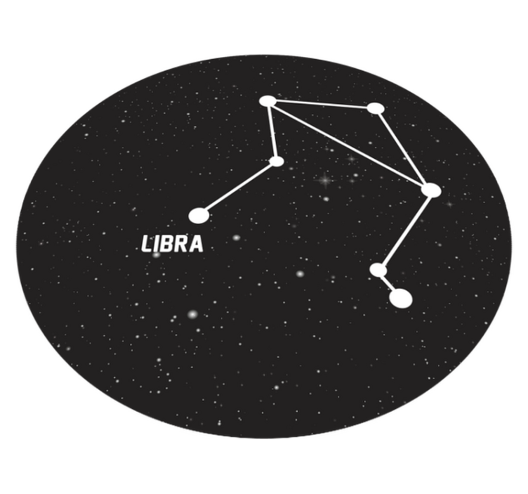 Zodiac Constellation star vinyl rug - TenStickers