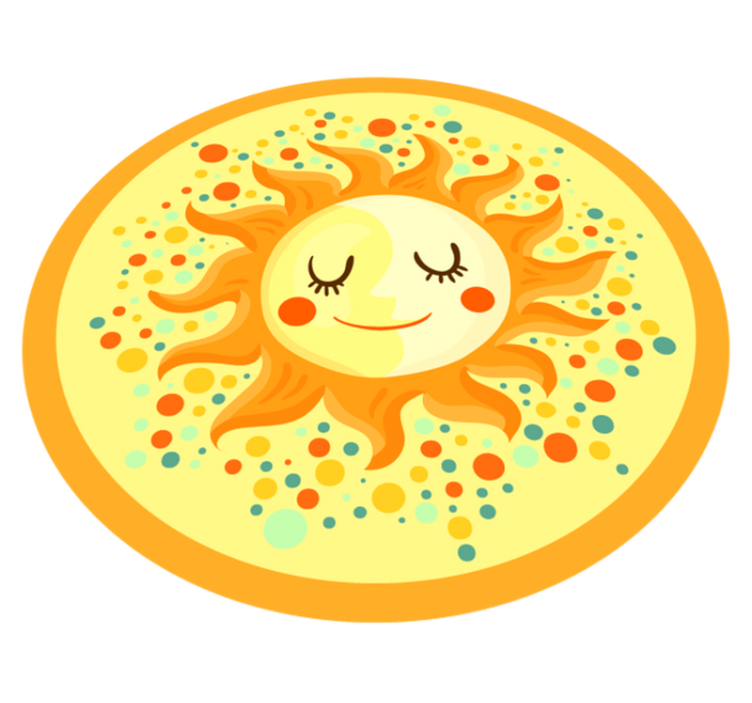 Sunshine Circle nursery vinyl rug - TenStickers
