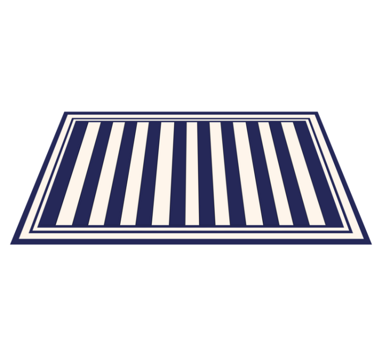 Nautical Stripes striped vinyl rug - TenStickers