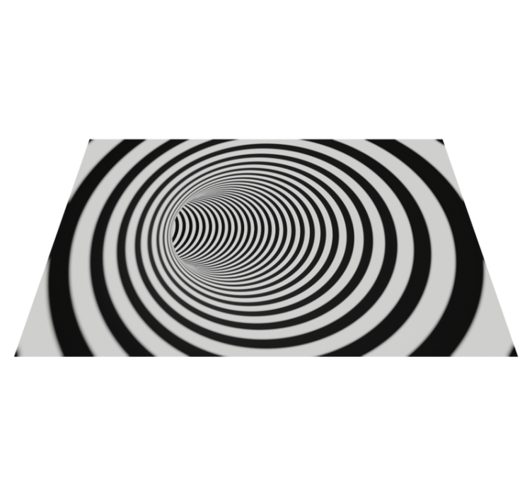 Optical Illusion Swirl geometric vinyl rug - TenStickers