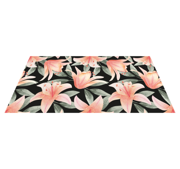 Floral Breeze Imagery floral vinyl rug - TenStickers