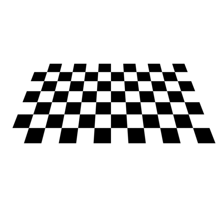 black and white tiles vintage rug - TenStickers