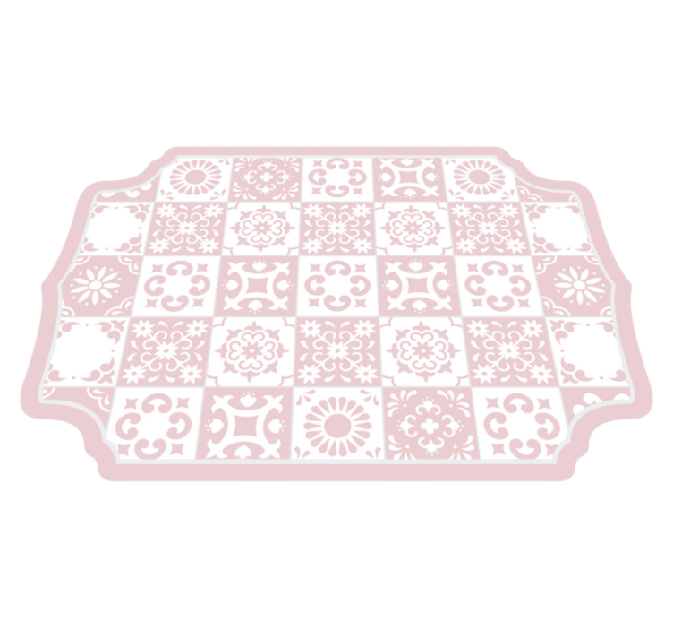 Intricate Tile Inspired tile vinyl rug - TenStickers