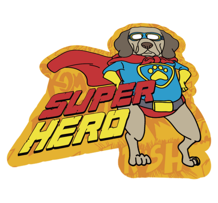 Superhero Canine kids vinyl rug - TenStickers