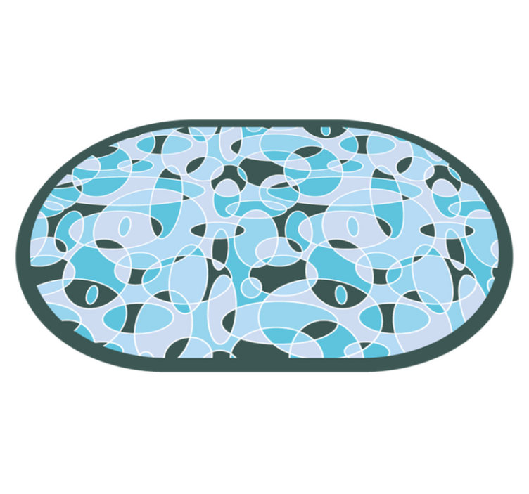 Abstract Oval Pattern bathroom vinyl rug - TenStickers