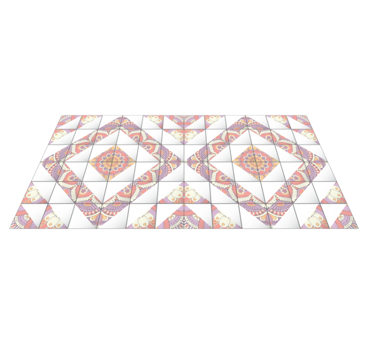 Mandala Mosaic tile vinyl rug - TenStickers