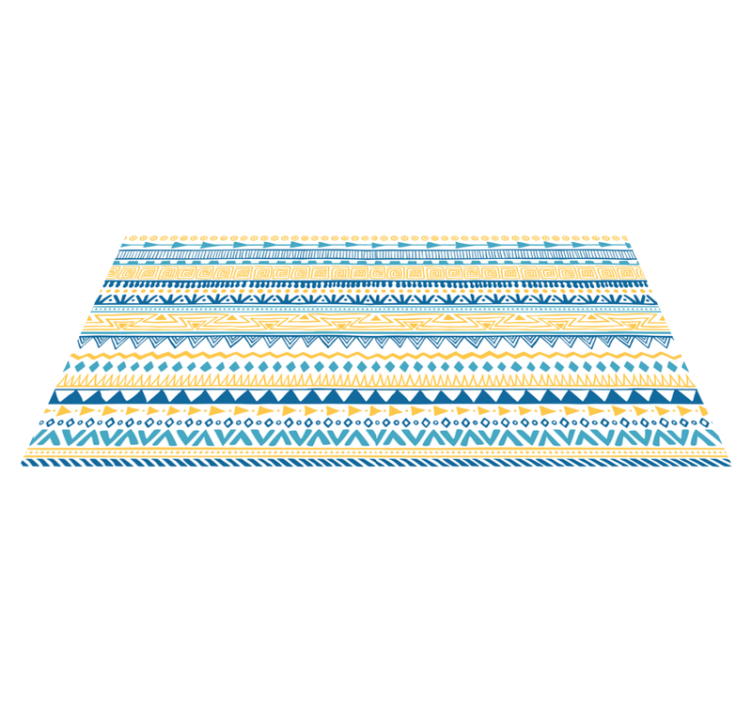 Tribal Blue Pattern  ethnic rug - TenStickers