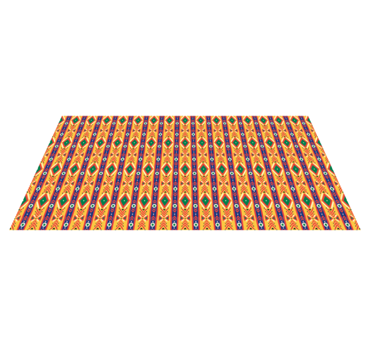 Ethnic Motif Pattern ethnic vinyl rug - TenStickers