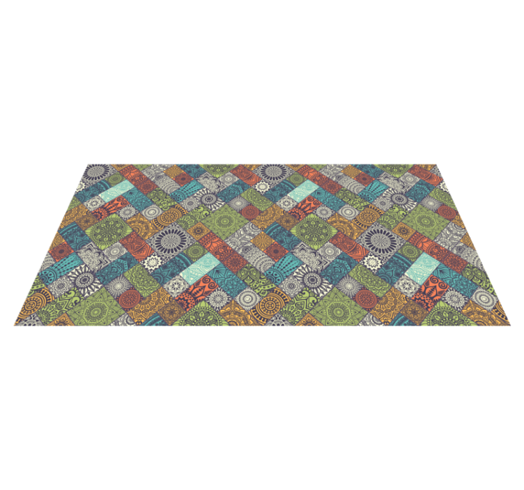 Mandala Patchwork Pathway mandala vinyl rug - TenStickers