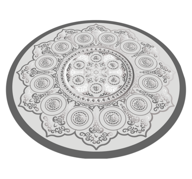 Mandala Pattern Overlay mandala vinyl rug - TenStickers