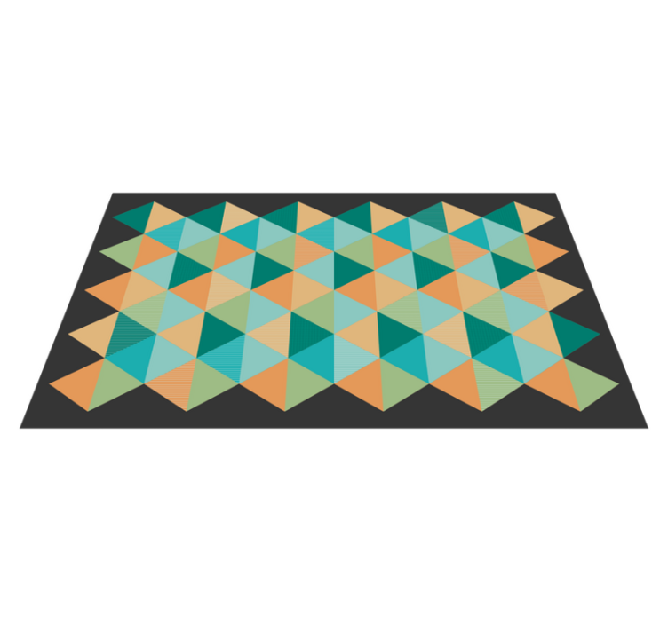 Geometric Patterned Composition geometric vinyl rug - TenStickers