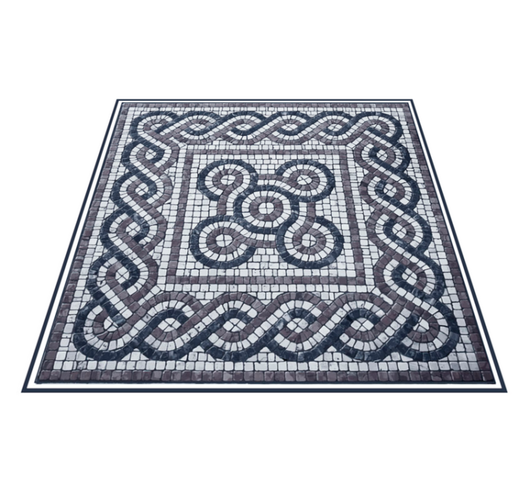 Mosaic Intricate Design mosaic vinyl rug - TenStickers