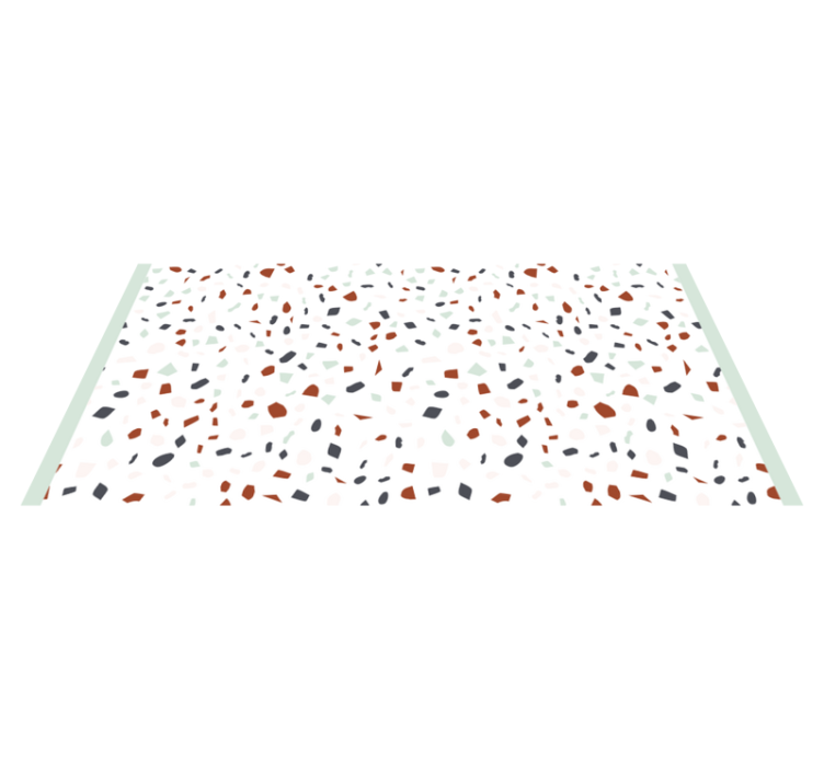 Abstract Terrazzo textured vinyl rug - TenStickers