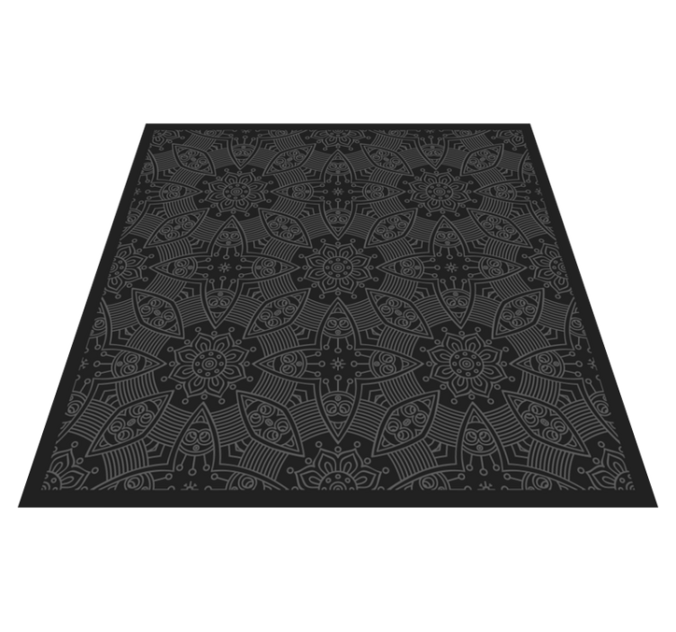 Intricate Mandala Patterns mandala vinyl rug - TenStickers