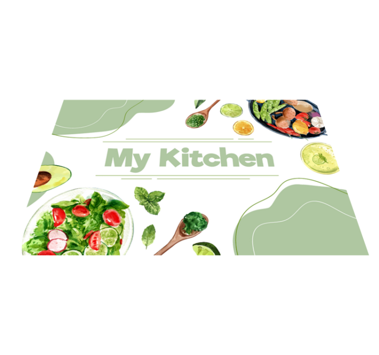My Kitchen Slice kitchen vinyl rug - TenStickers