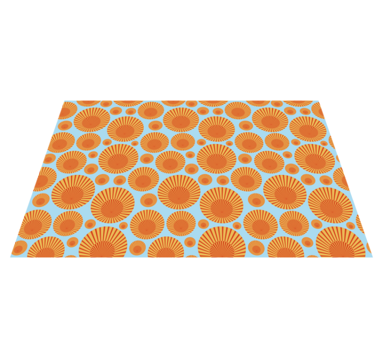 Geometric Sunburst geometric vinyl rug - TenStickers