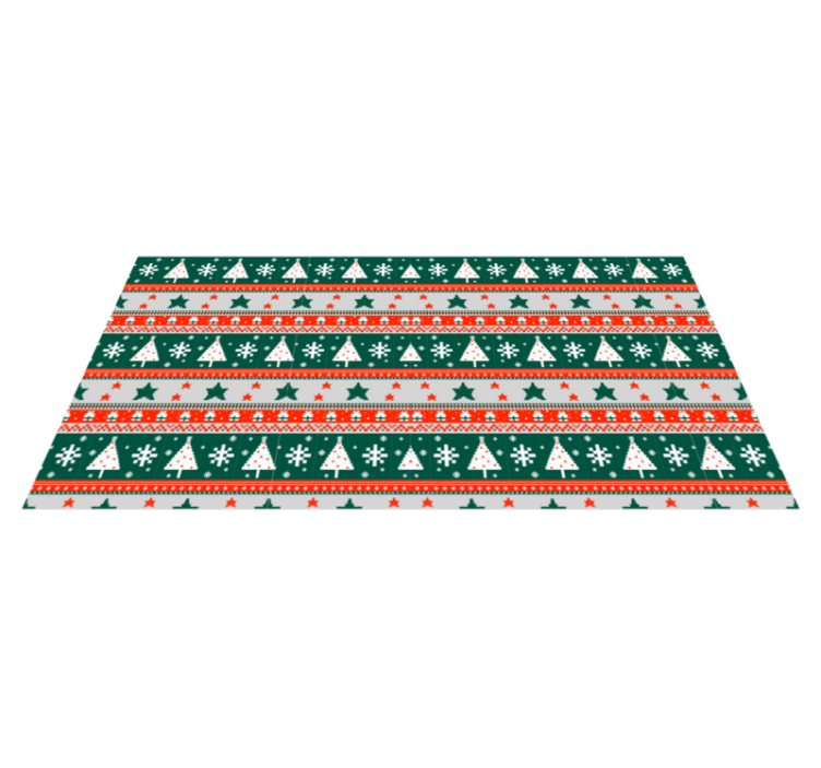 Festive Pattern Christmas vinyl rug - TenStickers