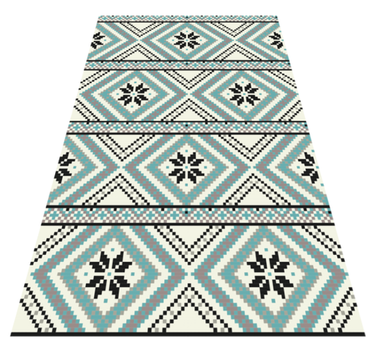 Geometric Tribal Pattern geometric vinyl rug - TenStickers