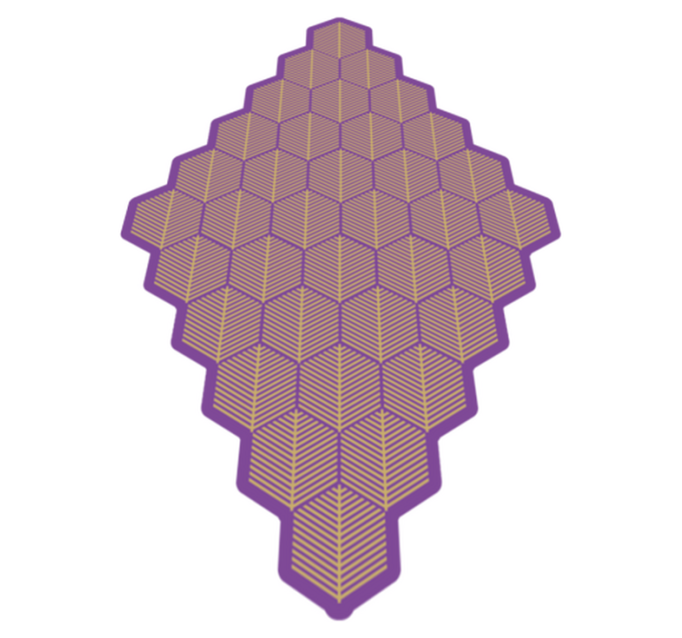 Geometric Purple Hexagons geometric vinyl rug - TenStickers