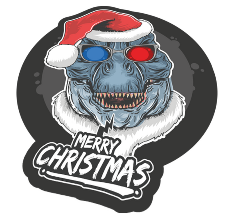 Festive Monster Cheer Christmas vinyl rug - TenStickers