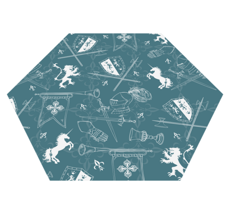 Medieval Chivalry game vinyl rug - TenStickers