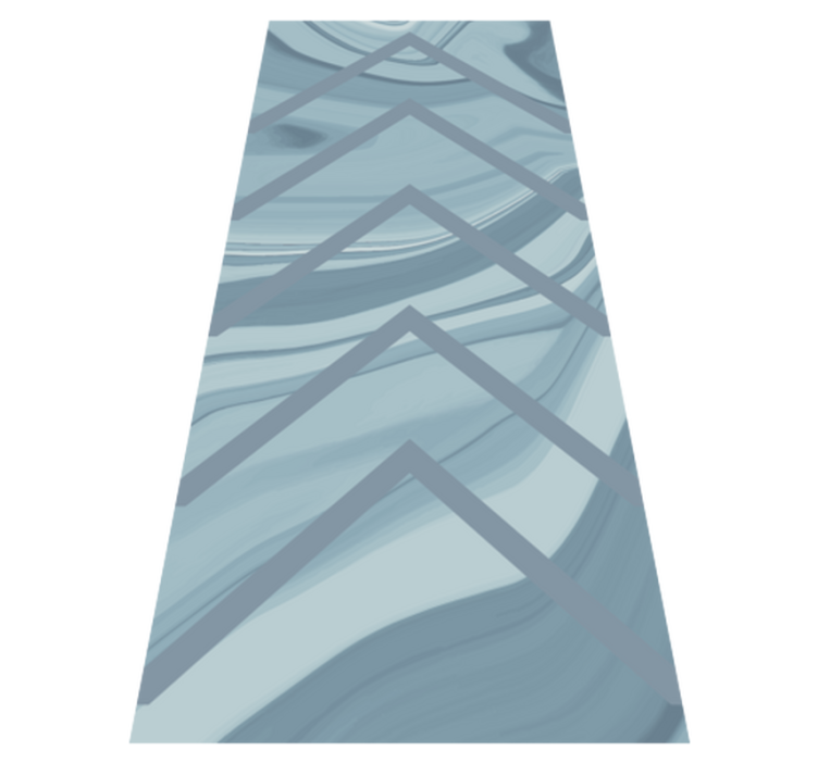 Stylish Blue Waves marble vinyl rug - TenStickers