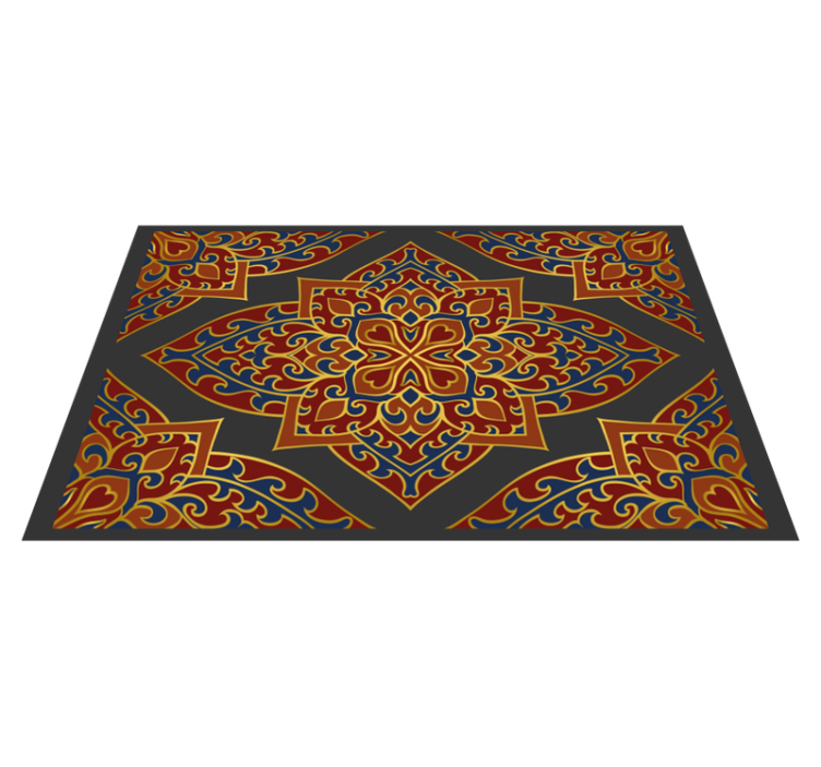 Ornate Mandala Design mandala vinyl rug - TenStickers