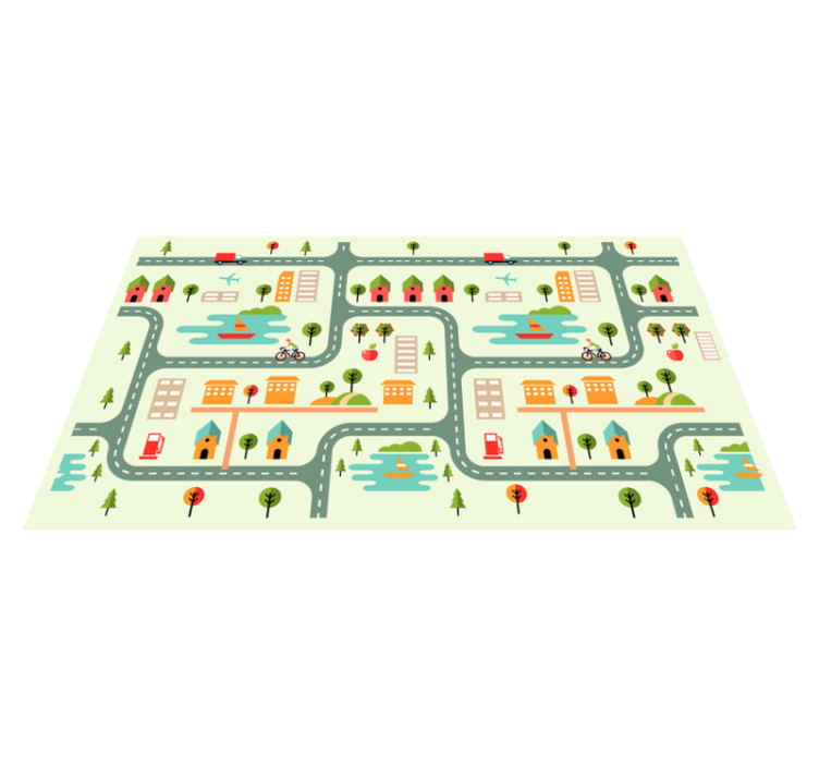 City Roads Playtime kids vinyl rug - TenStickers