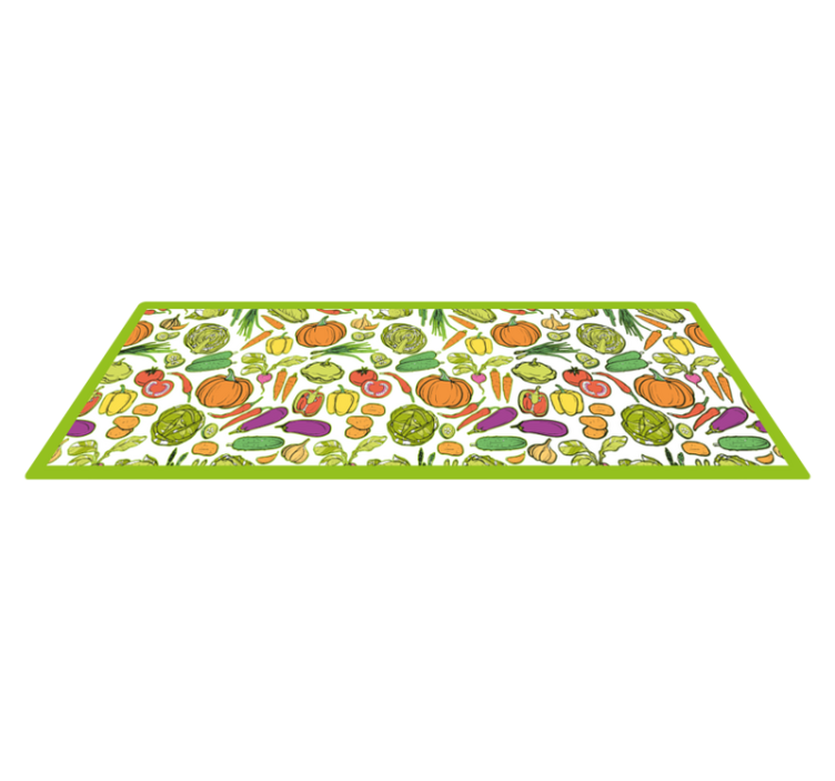 Vegetable Harvest floral vinyl rug - TenStickers