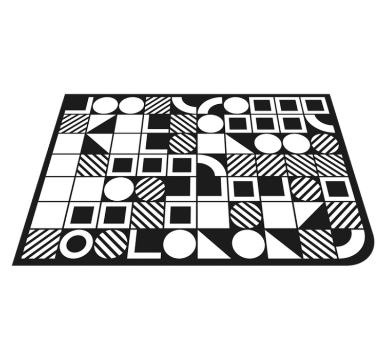 Geometric Shapes Balance geometric vinyl rug - TenStickers