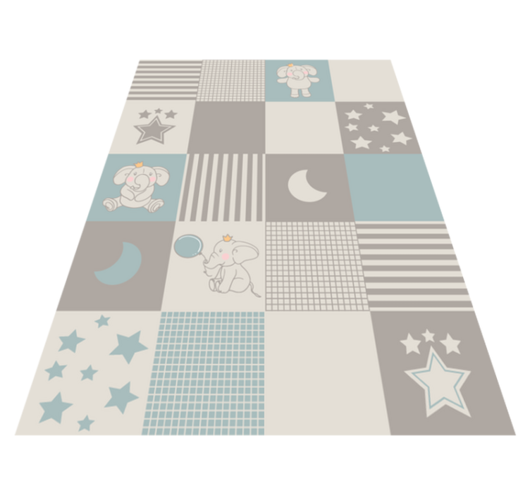 Patchwork Nursery nursery vinyl rug - TenStickers