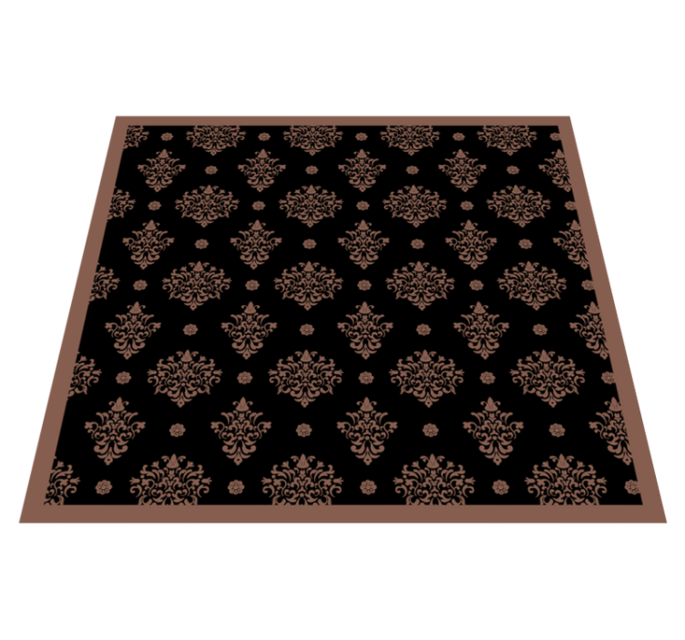Floral Ornamental floral vinyl rug - TenStickers