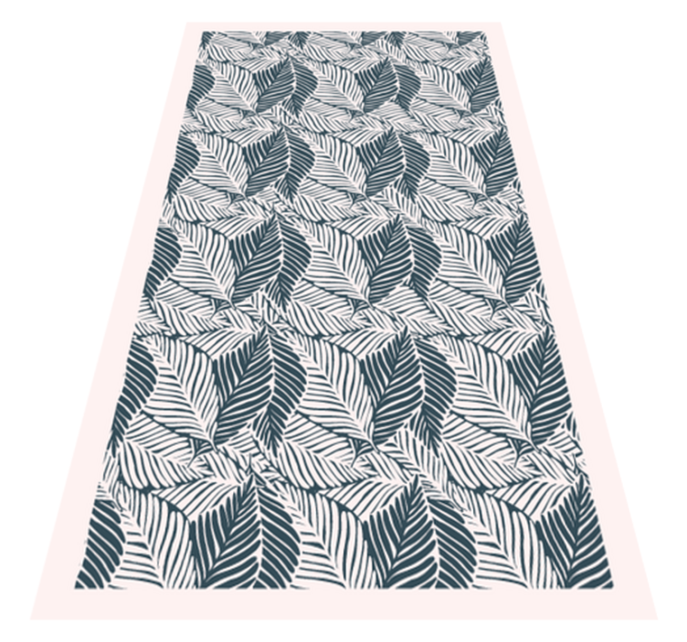 Lush Leaf Patterns nature vinyl rug - TenStickers
