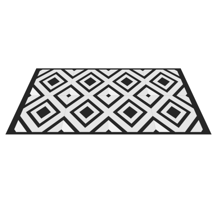 Diamond Pattern Mat geometric vinyl rug - TenStickers