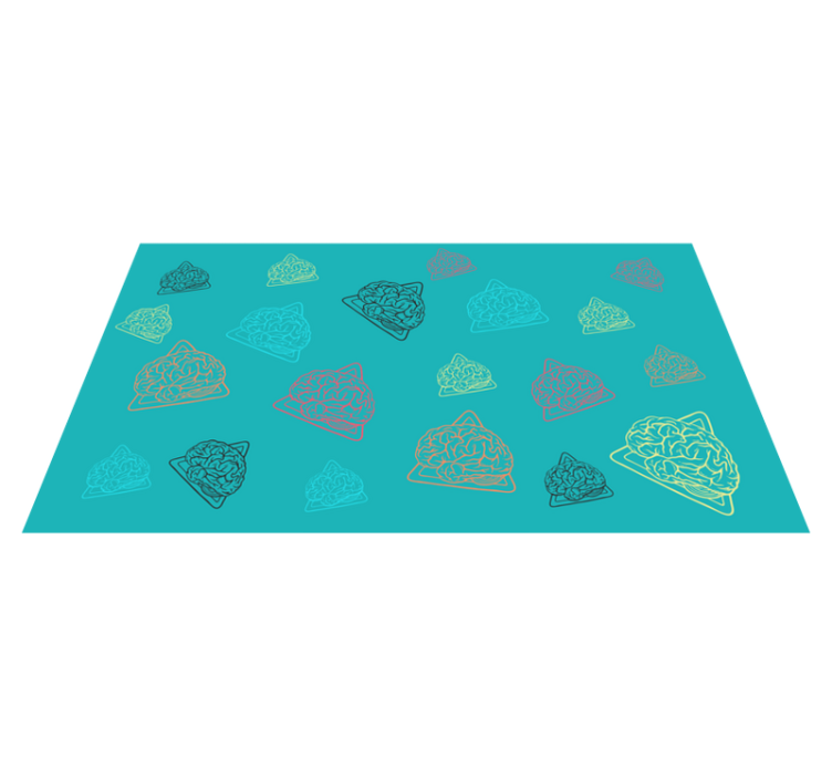 Abstract Brain Patterns kids vinyl rug - TenStickers