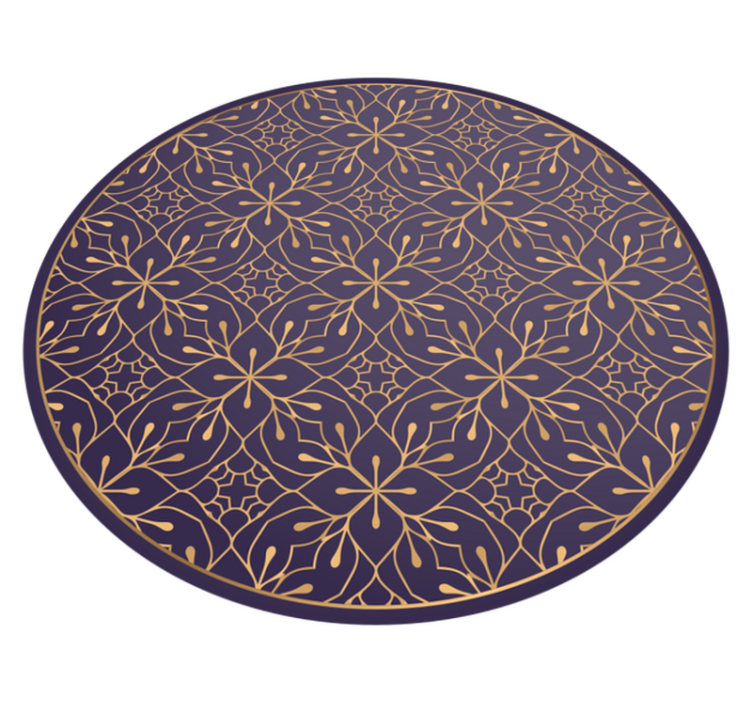 Mandala Floral Elegance mandala vinyl rug - TenStickers