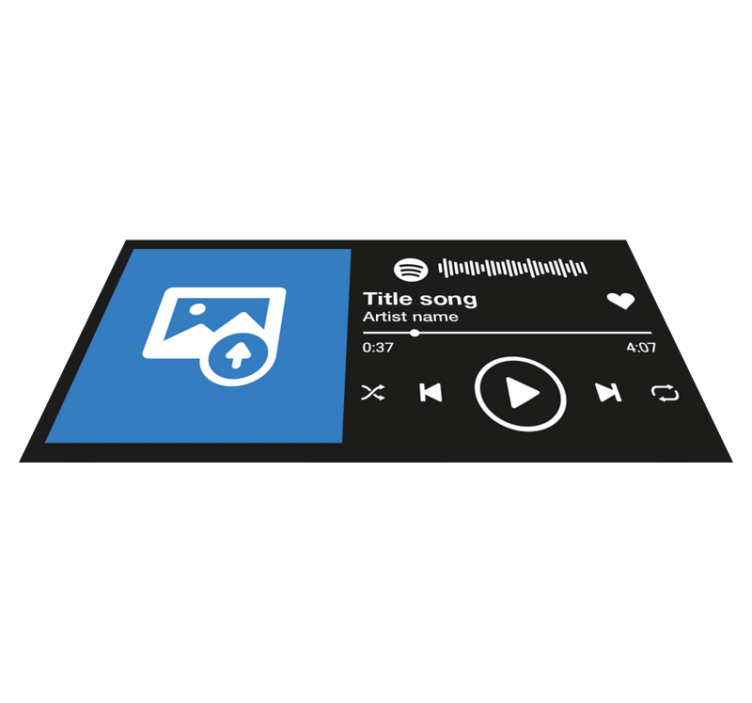 Spotify music with text and image customize mat - TenStickers