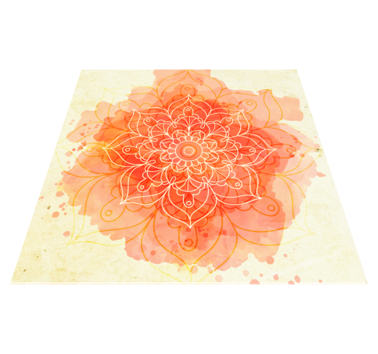 Mandala Bloom mandala vinyl rug - TenStickers