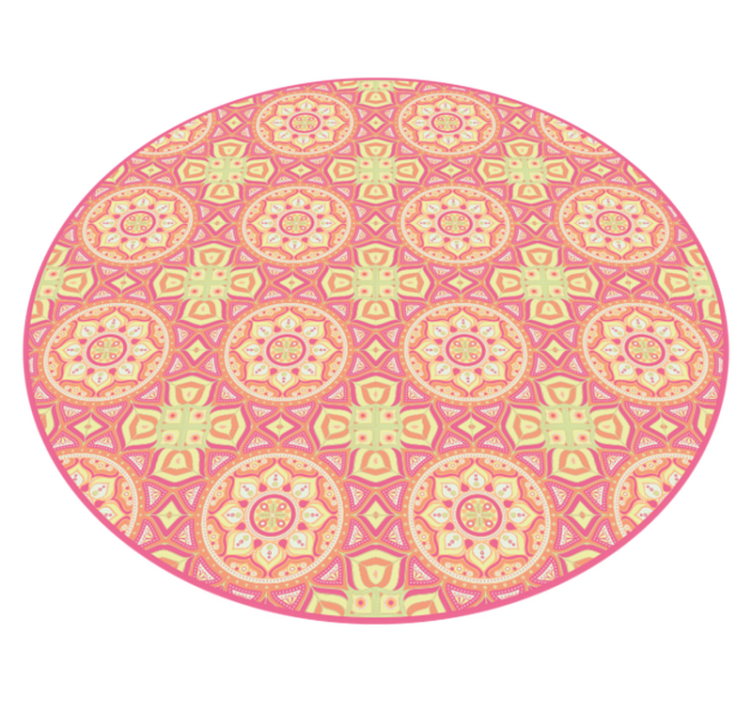 Mandala Pattern Circle mandala vinyl rug - TenStickers
