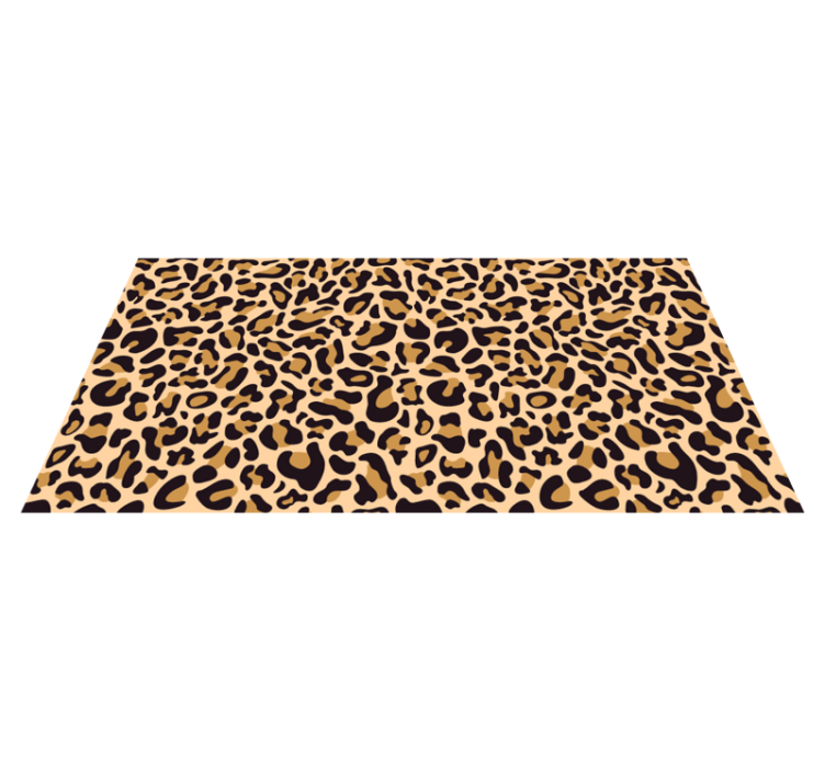 Leopard print animal print vinyl rug - TenStickers