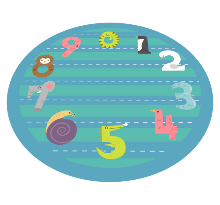 Circular Racetrack kids vinyl rug - TenStickers