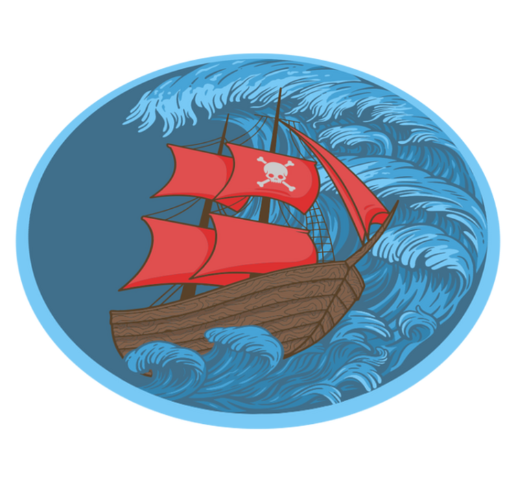 Pirate Playtime game vinyl rug - TenStickers