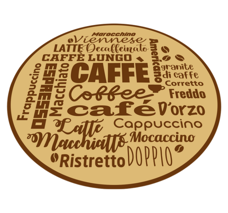 Coffee Centerpiece custom rug - TenStickers