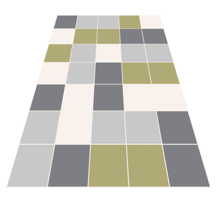 Geometric Tile Design tile vinyl rug - TenStickers