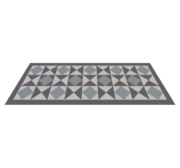 Geometric vinyl rug with geometric shapes display - TenStickers