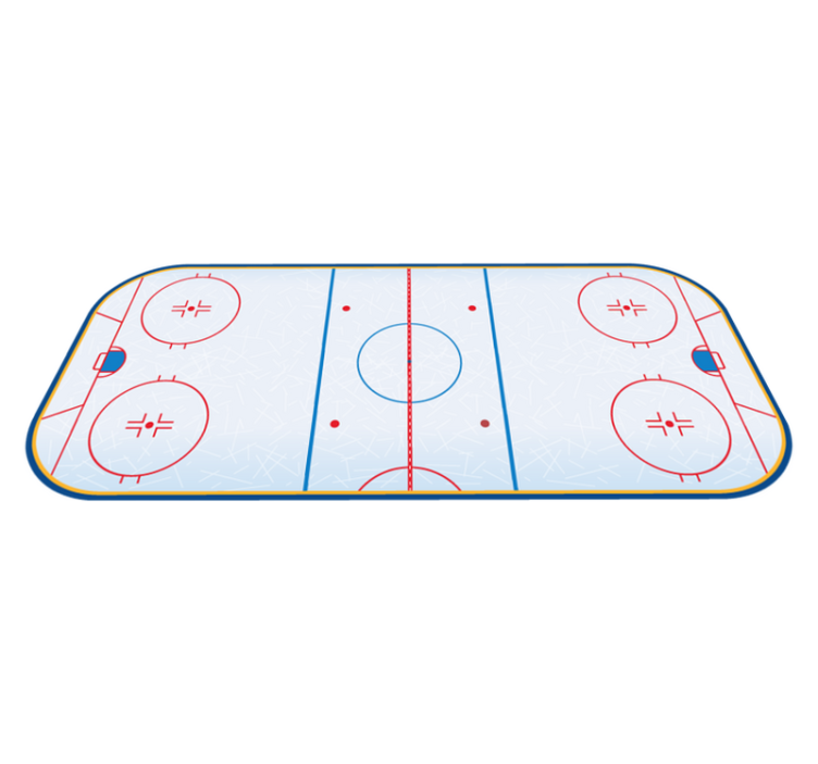 Ice Hockey Pitch game mat - TenStickers