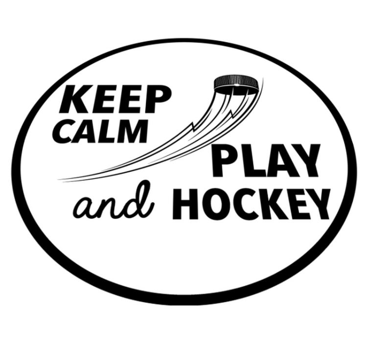Keep Calm and Play Hockey custom rug - TenStickers