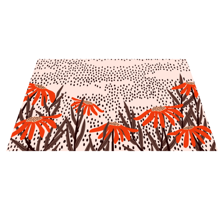 Floral spots serenity bedroom vinyl rug - TenStickers