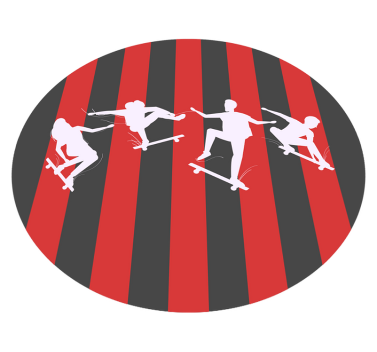 Fencing Silhouettes game vinyl rug - TenStickers